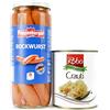 DUE ESSE S.N.C. DI SABATINI ALDO & C. KIT GR 1030 WURSTEL BOCKWURST AFFUMICATO IN LEGNO DI FAGGIO IN VASO VETRO DA 8 PEZZI + GR 770 BARATTOLO CRAUTI PASTORIZZATI