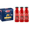 Zeus Party OFFERTA - Petti Il Delicato Passata di Pomodoro Extrafine, 3 Bottiglie da 700g - Barilla - Pasta Pennette Rigate da 1 kg