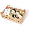 Voglia Di Puglia Cesto Cassetta In Vero Legno Idea Regalo Natale Olio Evo e Degustazione (5 Pezzi)