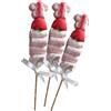 Generico Spiedino marshmallow rosa 3 pezzi