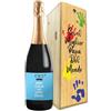Bottle-Up Regalo festa del papà - Prosecco DOC personalizzato e cassa legno - Idea regalo uomo, festa del Nonno, compleanno papà (Mani, Keep calm papà)