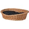 e-wicker24 Alles aus Weide E-wicker24 Naturale Cesta per Cani in Vimini Con Cuscino Morbido - Lettino Rialzato Divanetto Calmante per Animali Taglia Piccola (60 x 43 H19, Nero)