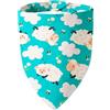 ICEMOOD Easter Day Dog Bandane carino lamb & rosa Cloud - Spring Pet Scarf with Adjustable Snap Button Lovely Holiday Costumes, Large to Giant Breeds (40 kg+)