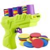 yeeplo Giocattoli interattivi per gatti - Pistola self-play con disco e asta a molla - Angelo silenzioso in poliestere con palline per saltare - Giocattolo per allenamento per gatti attivi (verde)