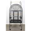 Pet's Solution - Gabbia per Pappagalli e Grandi Uccelli con Posatoi, Ciotole, Ruote, Griglia e Vassoio Estraibile, Nera - Dimensioni Esterne 76x60x156h cm