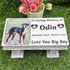 Generic Panca commemorativa Personalizzata per Pet Pet Human Custom Pet Memorial Stone con Foto variopinte Pet Grave Marker Dog Headstone Cat Tombstone Perdita di Regali Pet Memorial Garden Plaque (F)