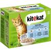 KITEKAT Contenitore per pesci in gelatina, 12 x 85 g, cibo umido per gatti