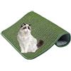 Lukery Tappetino Tiragraffi per Gatti, AntiGraffio Tappetino in sisal Naturale Resistente e Antiscivolo Tappetino per Protegge Gambe del Letto, mobili, Sedia, Divano (40x60cm,Verde Militare)