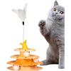 Générique Torre A Palla per Gatto | Vassoio Girevole con Esche, Interattive Torre Pista per Esercizio Gioco Arricchimento Inseguimento Caccia Forniture