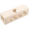Generisch Criceto nascondiglio casa in legno naturale con tunnel sotterraneo, durevole per criceti nani, conigli e piccoli animali favorisce il movimento e il benessere