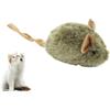 Generic Topi giocattolo per gatti | Giocattolo sonoro per gattini | Peluche interattivo da masticare cattura topi animali realistico e sicuro cigolio per gattini interni