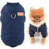 SMALLLEE_LUCKY_STORE Cappottino per cani di piccola taglia, foderato in pile, trapuntato, con anello a D, per cuccioli, adatto per il freddo, inverno, autunno, imbottito, per chihuahua, Yorkie,