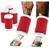 NRTFE Fasce per cavalli in pile per Natale equestre rosso Babbo Natale equestre decorazione vacanza