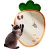 Generico Wall Mount Cat Scratcher, Carrot-Shaped Sisal Scratching Board with Hanging Ball, Wear-Resistant Scratch Pad for Indoor Cats, Sofa Protector for Walls or Corner Use