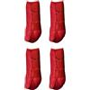 Generic 4 Pezzi Protezione per Le Gambe per Stivali da Cavallo Accessori per L'equitazione Coprigambe Set per Avvolgere Le Gambe Equitazione Allenamento All'a, Rosso, S