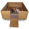 ORIGINAL LEGNO Acquista in Fabbrica Box Parto in Legno per Cani Cassa Sala per Cuccioli Made in Italy MOD. XXXL L125 x P150 x 50H