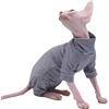 DUOMASUMI Camicia a righe in cotone elasticizzato confortevole per gatti Sphynx, Devon Rex, Cornish Rex e gatti di piccola taglia (taglia XL)