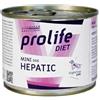 Generico Prolife umido Hepatic, alimento completo dietetico per cani con disturbi epatici, dieta veterinaria, gusto Pollo e Maiale | 6 scatolette da 200 grammi l'una.