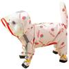 Harikaji Giacca impermeabile per cani di piccola taglia, protegge i piedi della coda, impermeabile, per cuccioli e cani di piccola taglia (fragola, M)