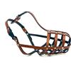 L&J Pets Uk Champ. for L&J Pets UK - Museruola per cani in pelle leggera Dobermann, Doberman Pinscher e altri muso simili (D2 Brown)