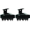 PARENCE.- Massaggiatore per cuoio capelluto - Spazzola in silicone con punte morbide per capelli asciutti e bagnati - Colore casuale (blu, nero, bianco, rosa, turchese) (Confezione da 2)