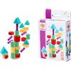 Eichhorn Games - Gioco impilabile con cubetti, diverse forme e parti in legno da impilare, 27 pezzi, in legno di betulla dai 3 anni in su