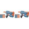 Nerf Hasbro Nerf Elite 2.0 - Volt SD-1, Blaster Giocattolo con Raggio Puntatore Luminoso, Per Bambini e Bambine dagli 8 Anni in Su, Include 6 Dardi Nerf Elite, Multicolore (Confezione da 2)