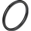 Bestyle Anelli Donna Neri Anelli Neri Donna Anello da Donna Misura 14 2mm Nero con Confezione Regalo