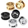 Beydodo Tappi per Orecchio 8mm, Flesh Tunnel in Acciaio Chirurgico 6pcs Orecchino Piercing Uomo A Forma Di Stella