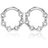 Vankula Orecchini a cerchio in acciaio inox, per uomo e donna, 4 mm, 6 mm, 8 mm, Metallo