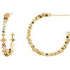 P D PAOLA PDPaola Halo AR01-221-U - Orecchini a perno in argento sterling placcato oro 18 carati con zirconi, 25 mm, Argento sterling, Zirconia cubica