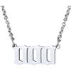 FindChic Collana con Numero Angelico Ciondolo con Numero dell'Angelo 000-999, Collana in Acciaio Inossidabile da Donna Regalo per Ragazza