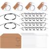 GOMAKERER 24 set di braccialetti dell'amicizia con croce, braccialetto regolabile in corda con charm crocifisso, braccialetti cristiani con etichette regalo e sacchetti per donne, uomini, laurea