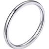 Bestyle Anello Donna Acciaio Inossidabile Anello Donna Fede Anello Uomo Taglia Misura 17 2mm Argento con Confezione Regalo