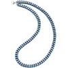 COOLSTEELANDBEYOND Acciaio Inossidabile Barbozzale Miami Catena Cubana Collana, Argento Blu Due Toni, Satinato Lucido, da Uomo, 8MM Largo