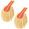 SUPERFINDINGS 2 pz Rosso Cosplay Ringmaster Spalla Nappa Spalla Uniforme Frangia Spalla Catena A Maglie Dorate Spallina Spilla Spalla Spalline Vestiti Decorazione
