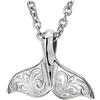 COOLSTEELANDBEYOND Balena Delfini Coda Ciondolo con Filigrana Turbine Modelli, Collana con Pendente Uomo Donna, Acciaio, Corda Catena 51CM