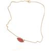 Generico collana a forma di bocca rossa in argento e rodiato oro, la bocca e di corallo splendida in entrambe le colorazioni della catena (rodiato oro)