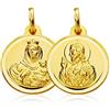 Sebaoth - Medaglia scapolare oro 18kt. 14 mm di diametro