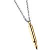Generic 1 collana con ciondolo a pallottola in acciaio al titanio e personalità per uomo in argento maschio (con catena), Acciaio inossidabile