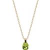 Galaxy Gold GG 0.68 carati 14 K oro massiccio collana con olivina, Oro giallo, cod. 1572Y_18