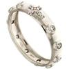 Maglione Gioielli Anello Rosario in Argento 925% rodiato bianco con Cubic Zirconia taglio brillante luminosissimi