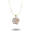 gioiellitaly Collana Cammeo Floreale in Argento 925 Dorato | Ciondolo 1,5 cm con Catenina Veneziana 40/45/50 cm a scelta gioiello artigianale made in italy da donna e ragazza