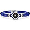 amorili - Bracciale in Corda con Bussola - Braccialetti Mare con Bussola - Bracciale Uomo Corda (Blu)