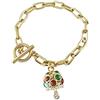 inSCINTILLE Bracciale Placcato a Catena con Campanella Vari Colori