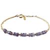 Gems_Hub Bracciale in alessandrite con chiusura placcata oro, perline rondella da 2-2,5 mm, taglio liscio, 17,8 cm, guarigione, moda, regalo, spirituale, yoga|FIZA_LINK_00082, 7 inch, Gemma Ottone