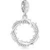 GNOCE Corona di spine ciondolo penzolante fascino per lei, S925 argento sterling personalizzato ciondolo collana gioielli regalo per le donne