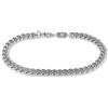 JVillion Bracciale Uomo Cuban Link Argento, Bracciale Miami Cuban Link 6mm in Acciaio Inossidabile, Gioielli Streetwear, Idea Regalo (Piccola)