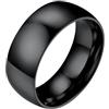 PROSTEEL Anello Acciaio Inossidabile Donna/Uomo a Fascia Colore Nero Fede Misura 17