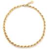 UNOAERRE Collana Korda in Oro, Catena a Corda Intrecciata, Gioiello Elegante